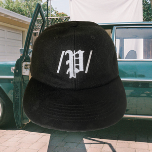 Paradox Chain Stitch Embroidery Melton Wool Hat Suede Brim Leather Strap